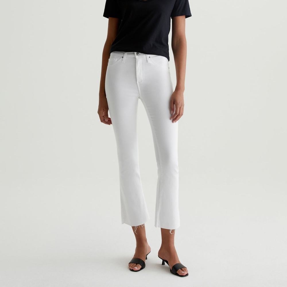 AG Jodi Crop High Rise Flare Crop Women's White Jeans Size 27 - NWT